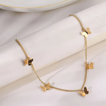 Dainty Feather Chain Necklace