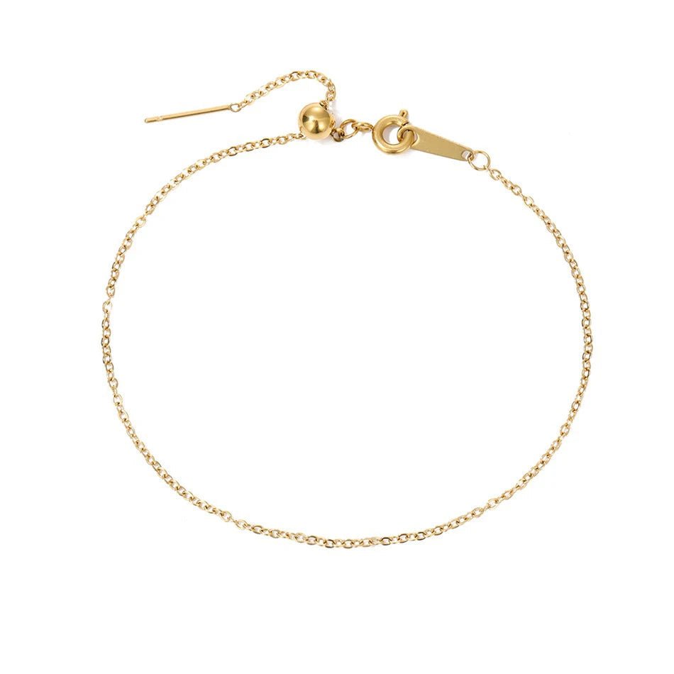 Dainty Letter Diamond Pendant Charm Bracelet