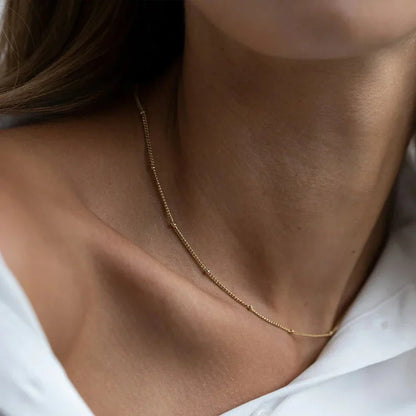 Dainty Antique Orbit Chain Necklace