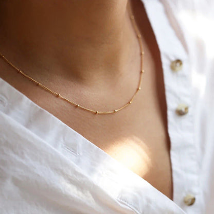 Dainty Antique Orbit Chain Necklace