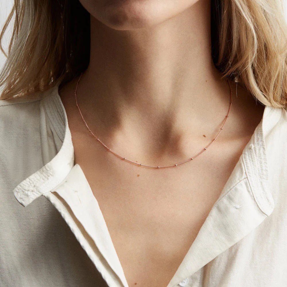 Dainty Antique Orbit Chain Necklace