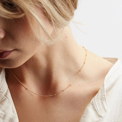 Dainty Antique Orbit Chain Necklace