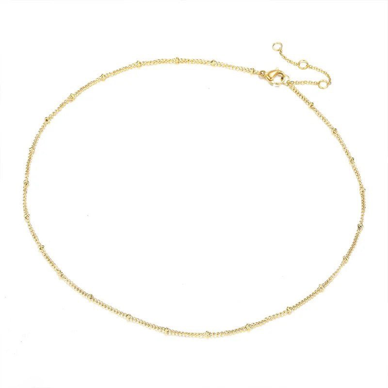 Dainty Antique Orbit Chain Necklace - Luxicro