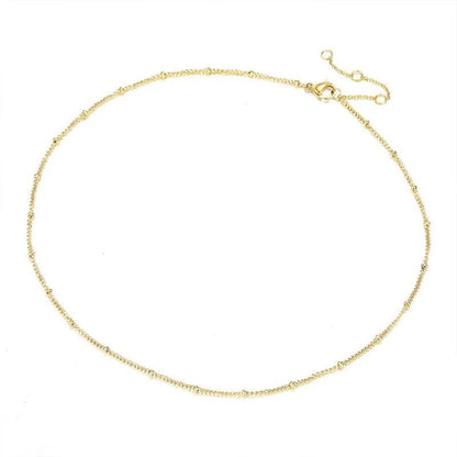 Dainty Antique Orbit Chain Necklace - Luxicro