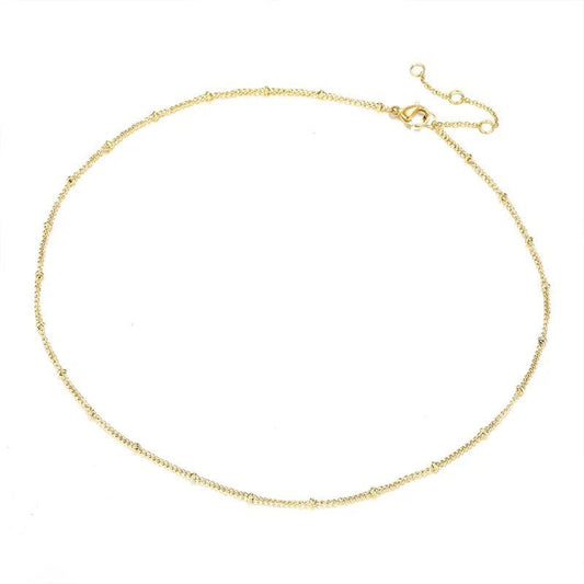 Dainty Antique Orbit Chain Necklace - Luxicro