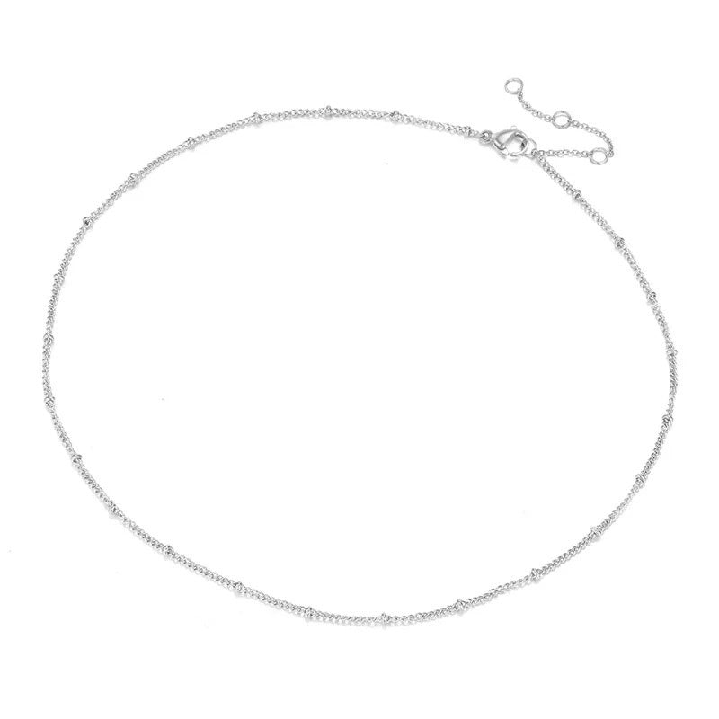 Dainty Antique Orbit Chain Necklace