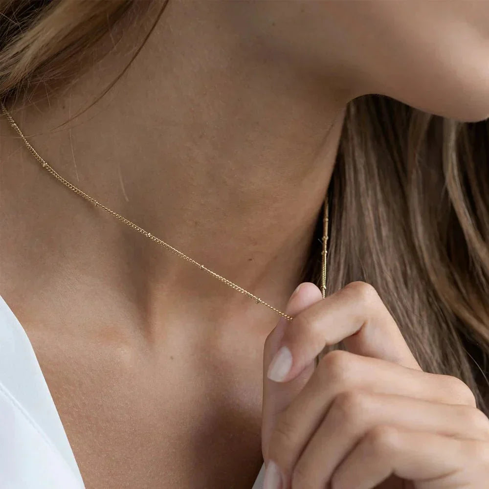 Dainty Antique Orbit Chain Necklace