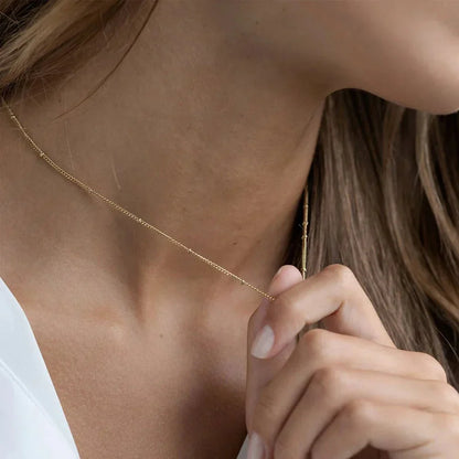 Dainty Antique Orbit Chain Necklace