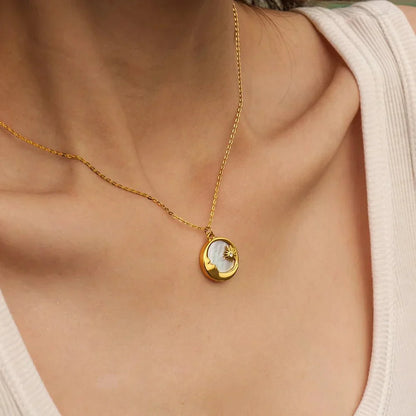 Dainty Celestial Silver Chain Necklace