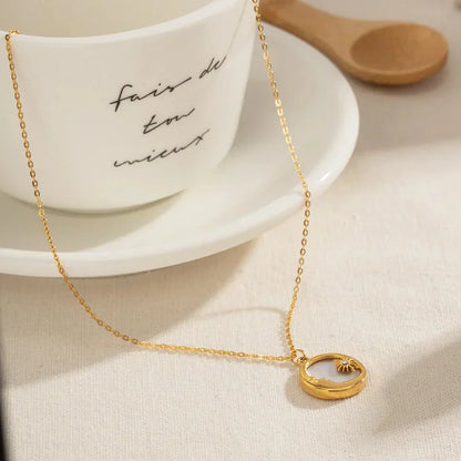 Dainty Celestial Silver Chain Necklace