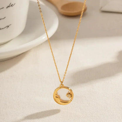 Dainty Celestial Silver Chain Necklace