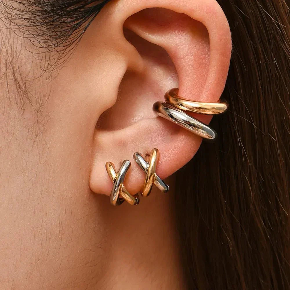 Trendy Dangle Cross Earrings - Luxicro