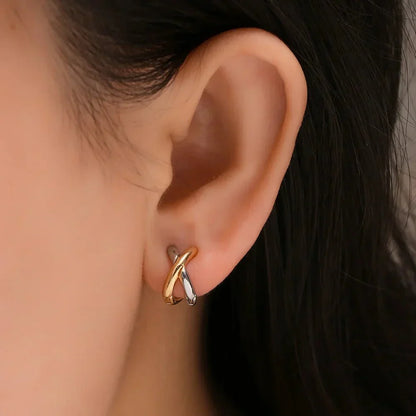 Small Cute Dangling Cross Earrings