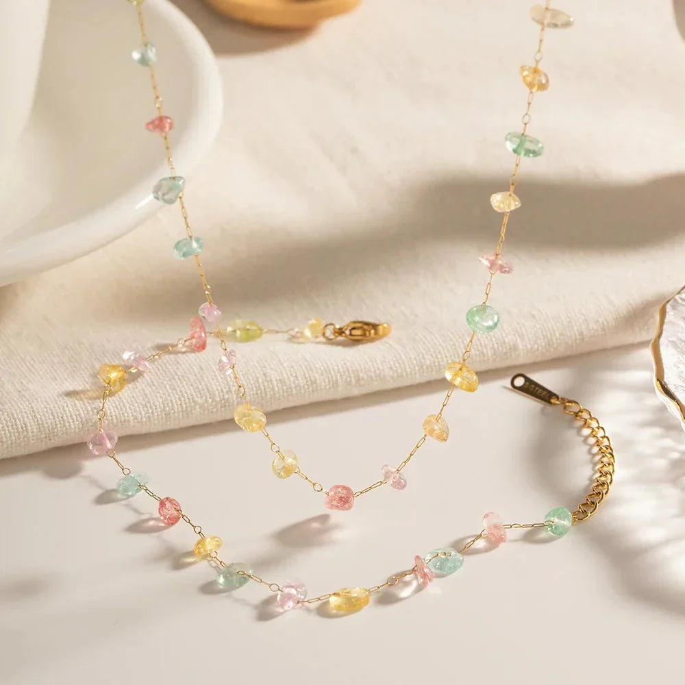 Elegant Shine Crystal Necklace Set