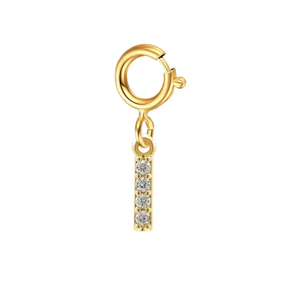Elegant Initial Necklace Cuban Link Bracelet