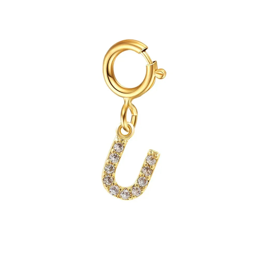 Elegant Initial Necklace Cuban Link Bracelet