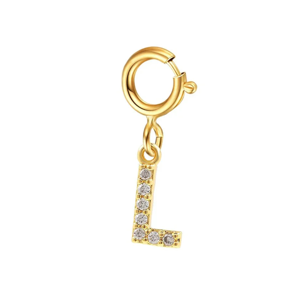 Elegant Initial Necklace Cuban Link Bracelet