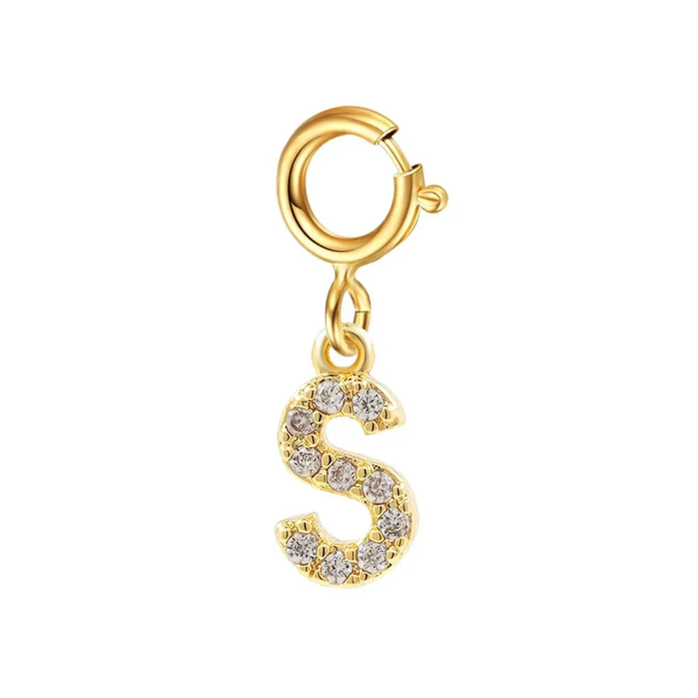 Elegant Initial Necklace Cuban Link Bracelet