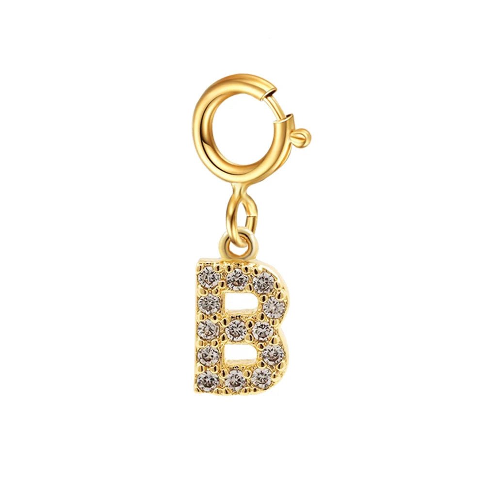Elegant Initial Necklace Cuban Link Bracelet