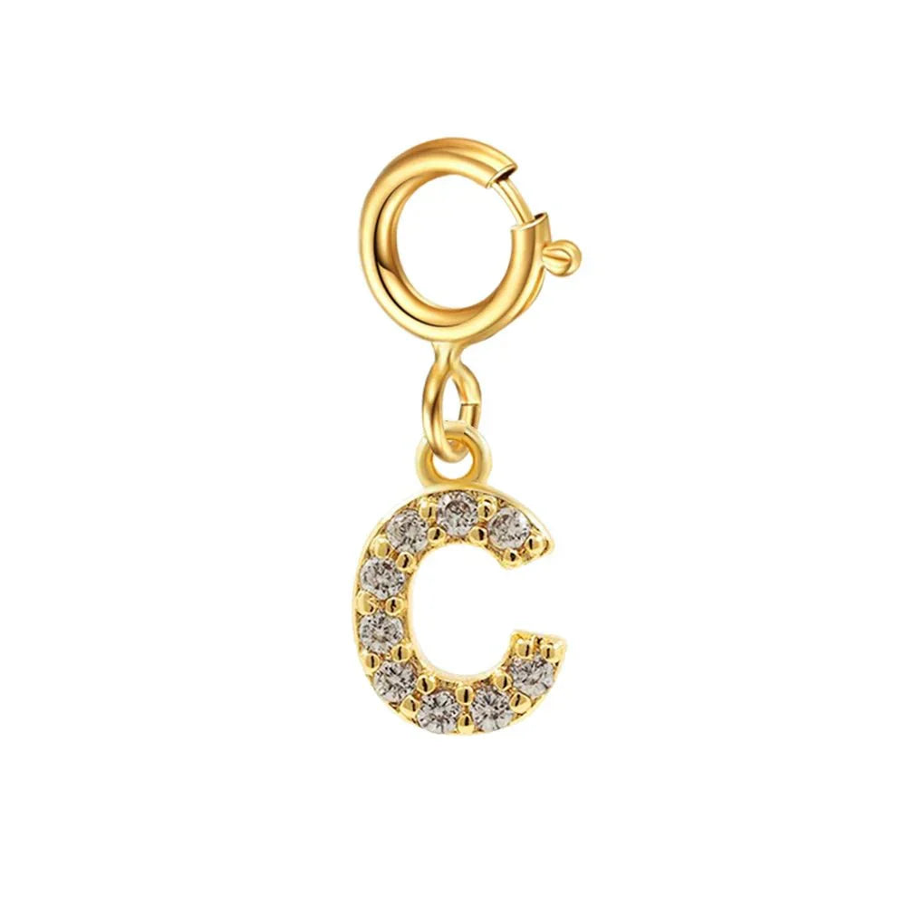 Elegant Initial Necklace Cuban Link Bracelet