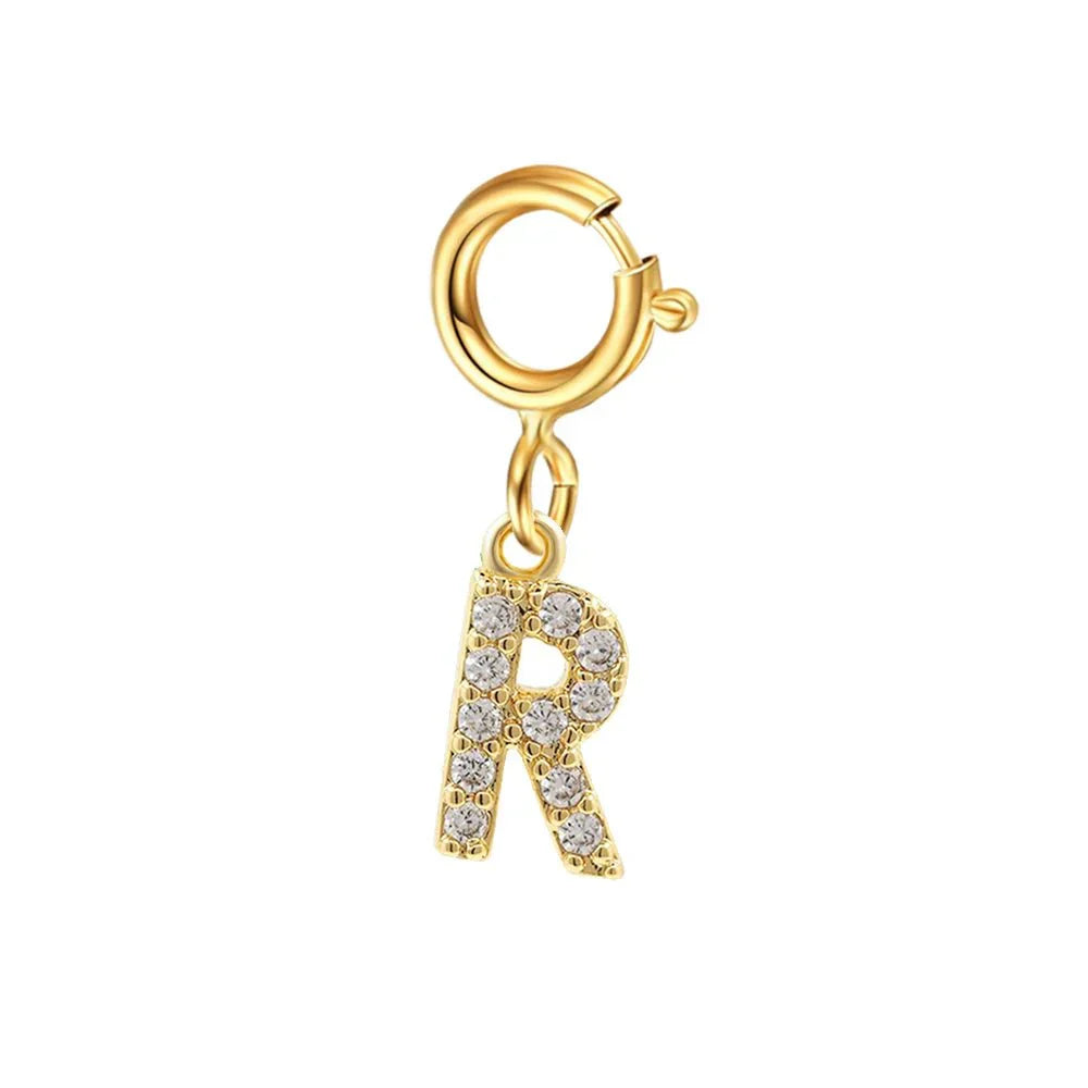Elegant Initial Necklace Cuban Link Bracelet