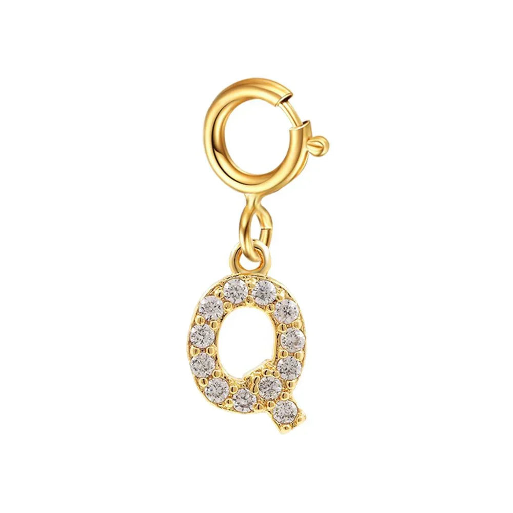Elegant Initial Necklace Cuban Link Bracelet
