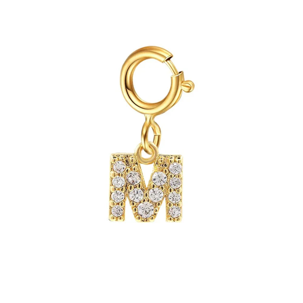 Elegant Initial Necklace Cuban Link Bracelet