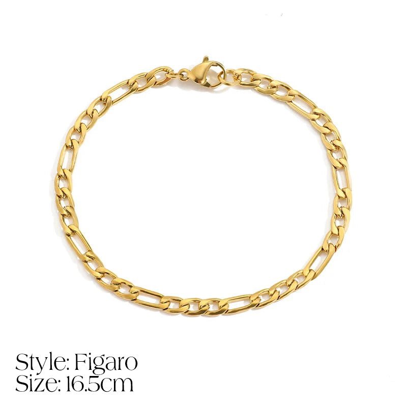 Elegant Initial Necklace Cuban Link Bracelet - Luxicro