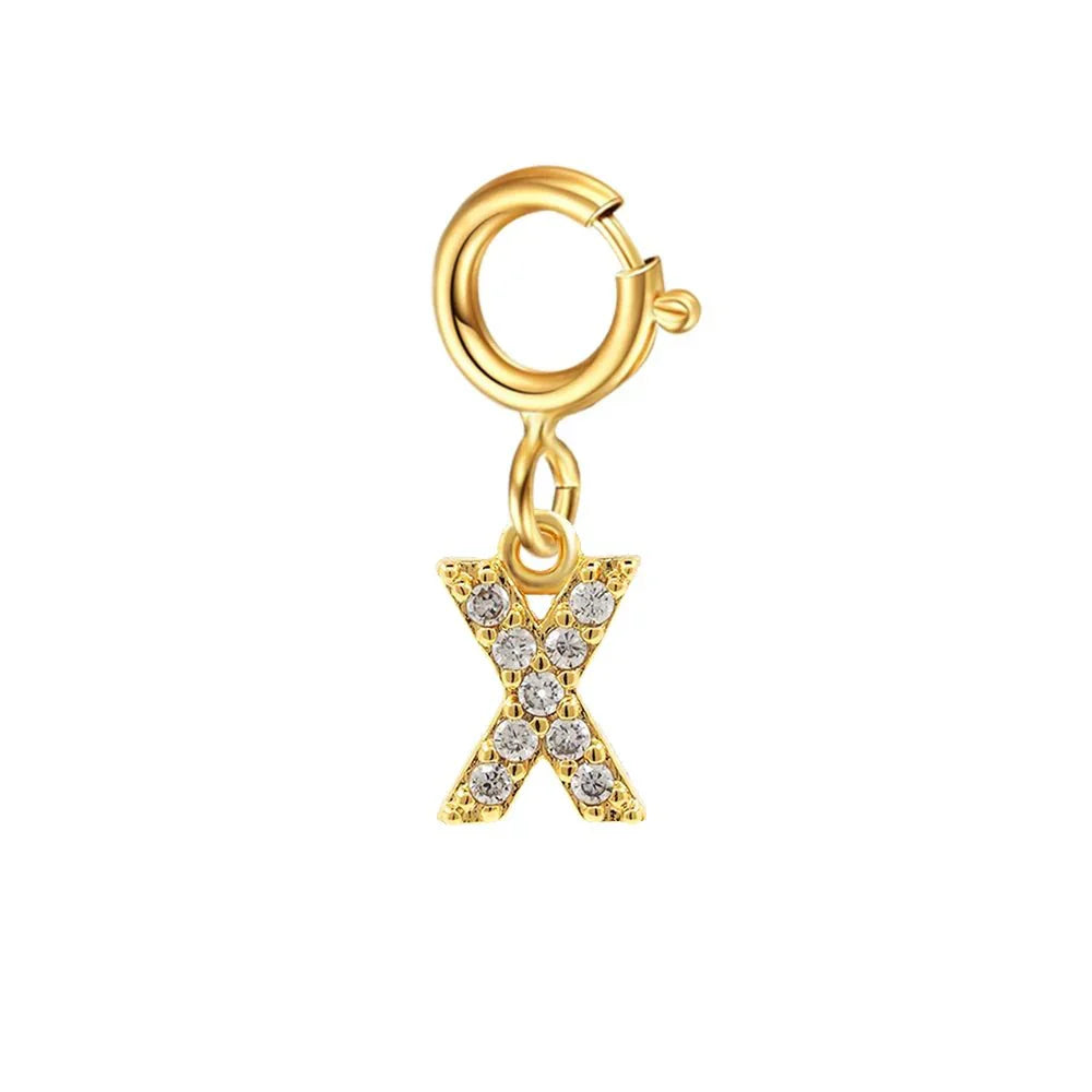 Elegant Initial Necklace Cuban Link Bracelet