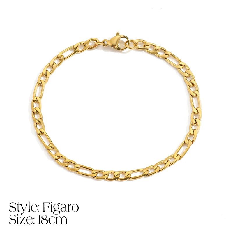 Elegant Initial Necklace Cuban Link Bracelet