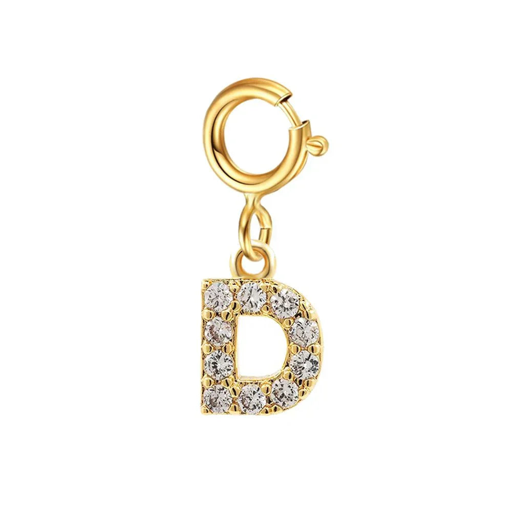 Elegant Initial Necklace Cuban Link Bracelet