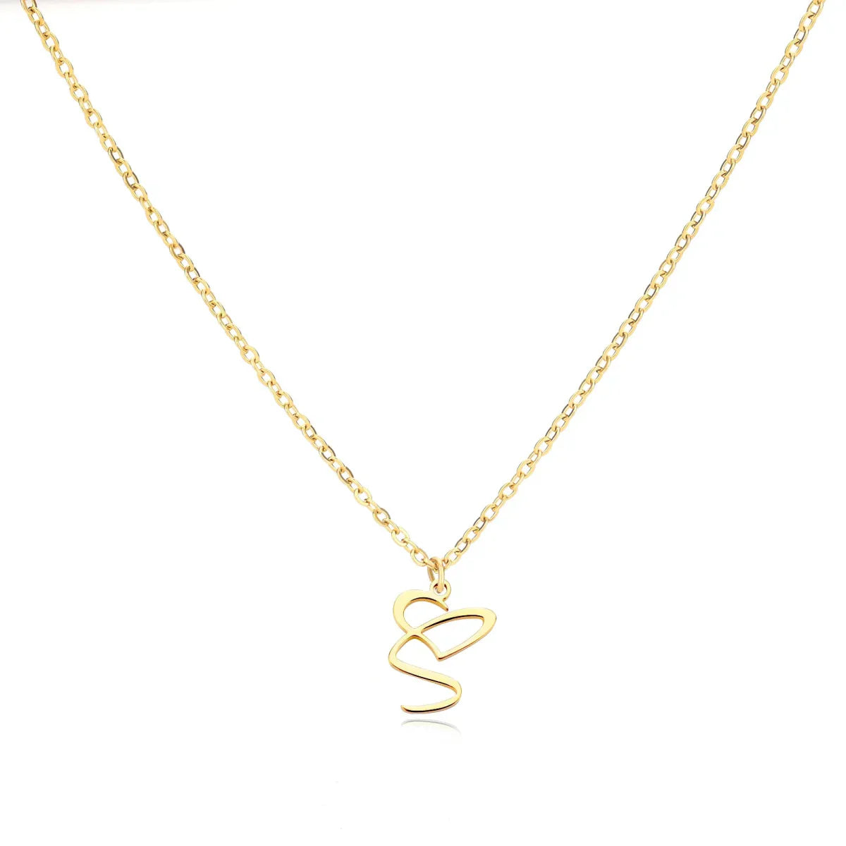 Dainty Monogram Heart Pendant Necklace