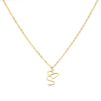 Dainty Heart Monogram Pendant Necklace