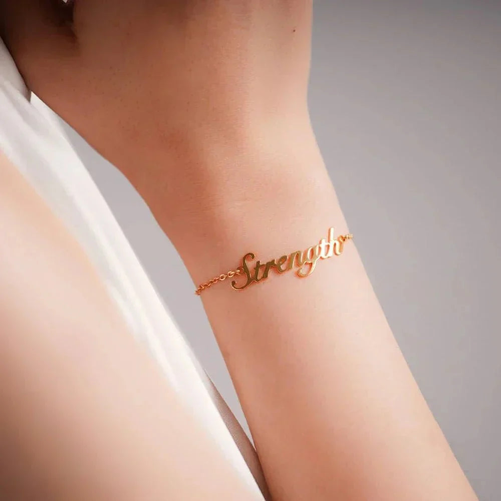 Customized Dainty Engraved Name Bangle