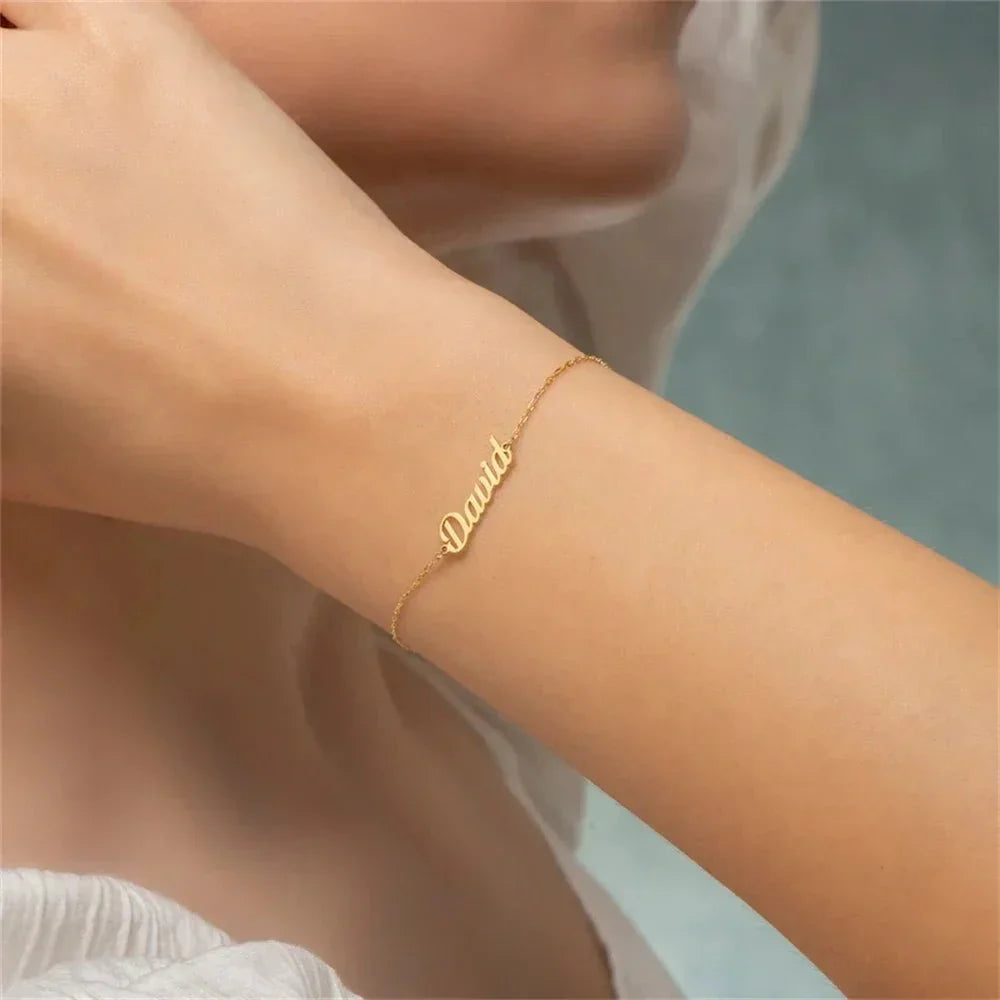 Customized Dainty Engraved Name Bangle