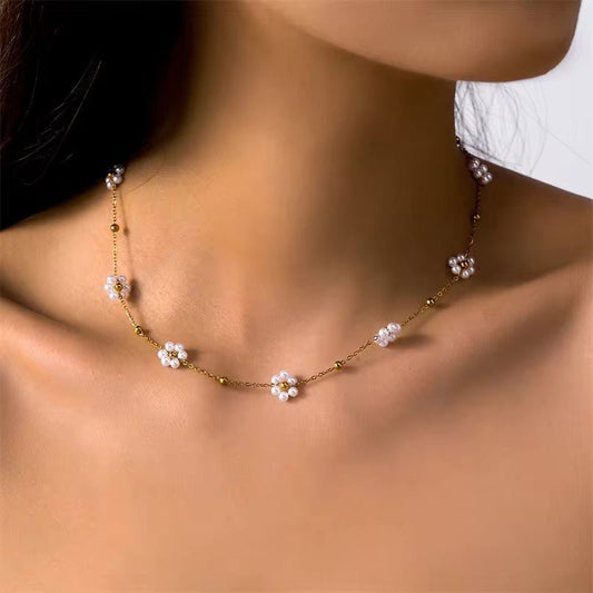 Dainty Floral Jewelry Set - Luxicro