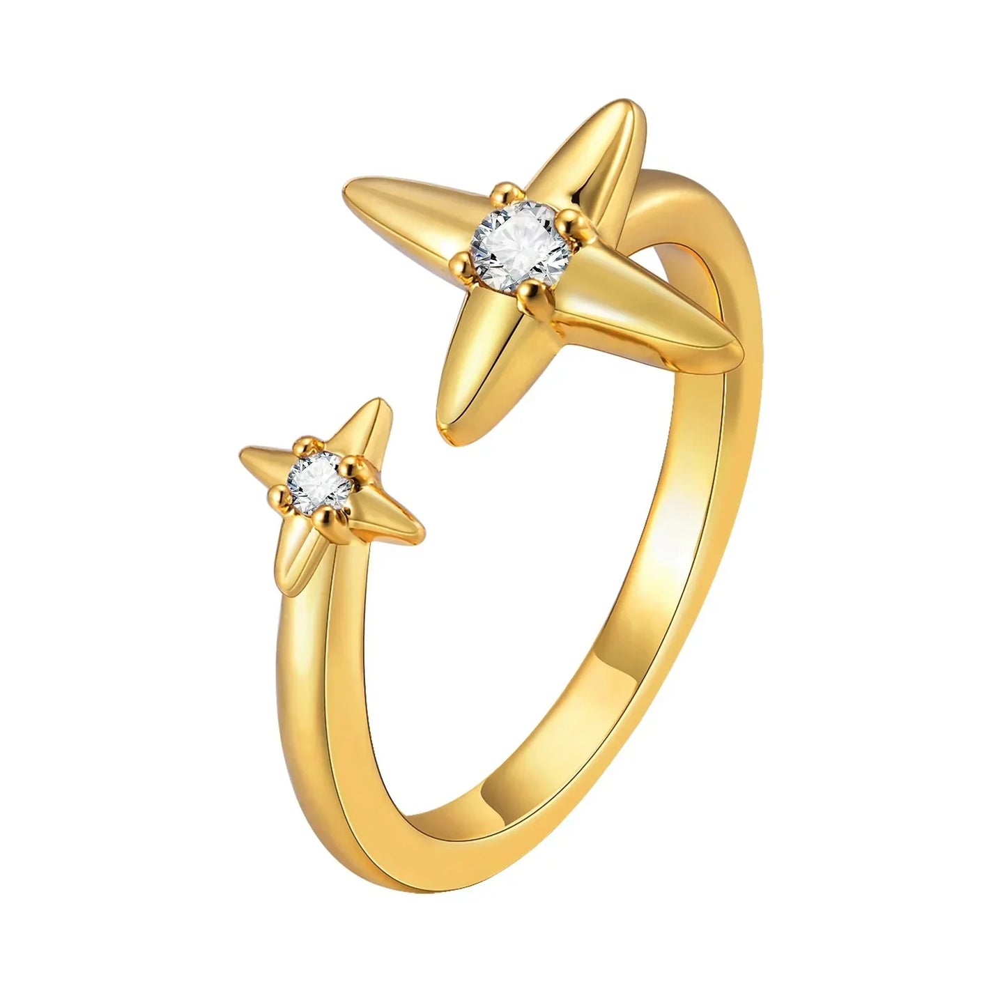 Slim Gold Stacking Diamond Rings - Luxicro