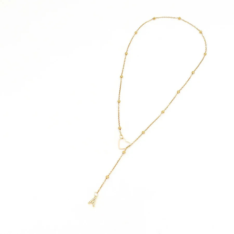 Dainty Initial Diamond Pendant Necklace