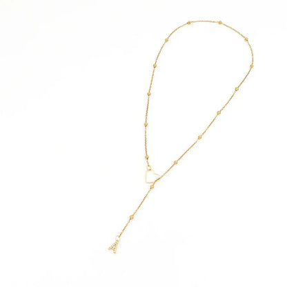 Dainty Initial Diamond Pendant Necklace