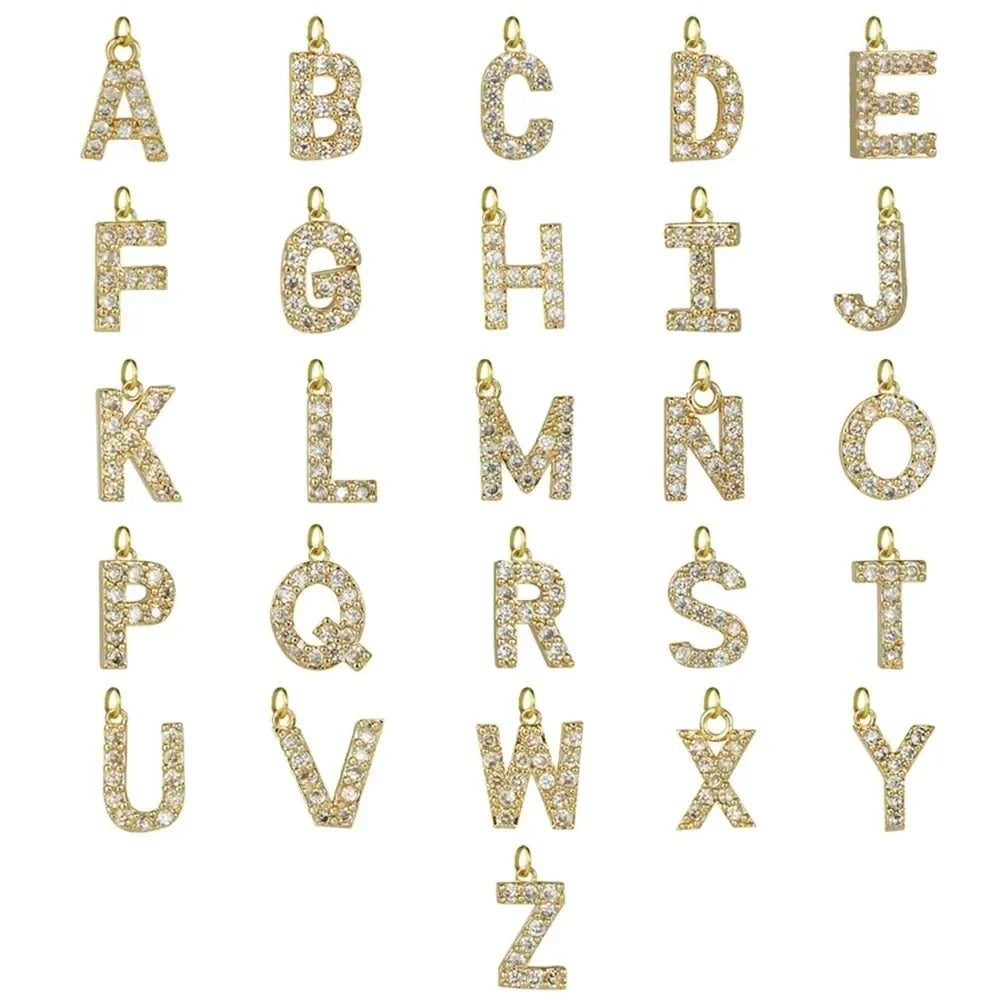 Dainty Initial Diamond Pendant Necklace