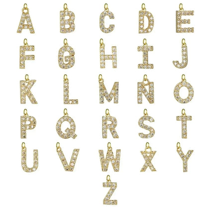 Dainty Initial Diamond Pendant Necklace