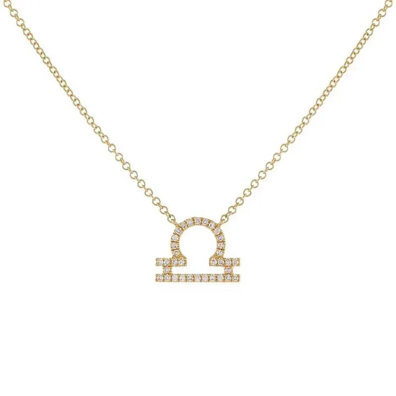 Dainty Zodiac Diamond Necklace Pendant