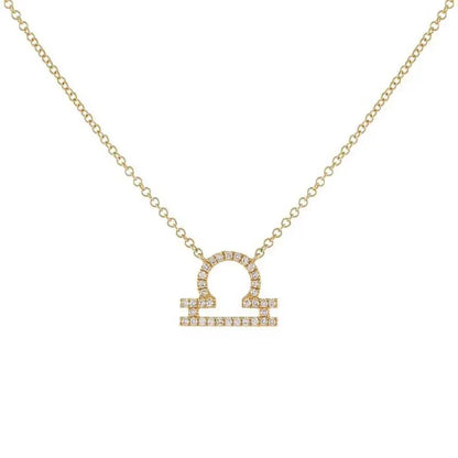 Dainty Zodiac Diamond Necklace Pendant