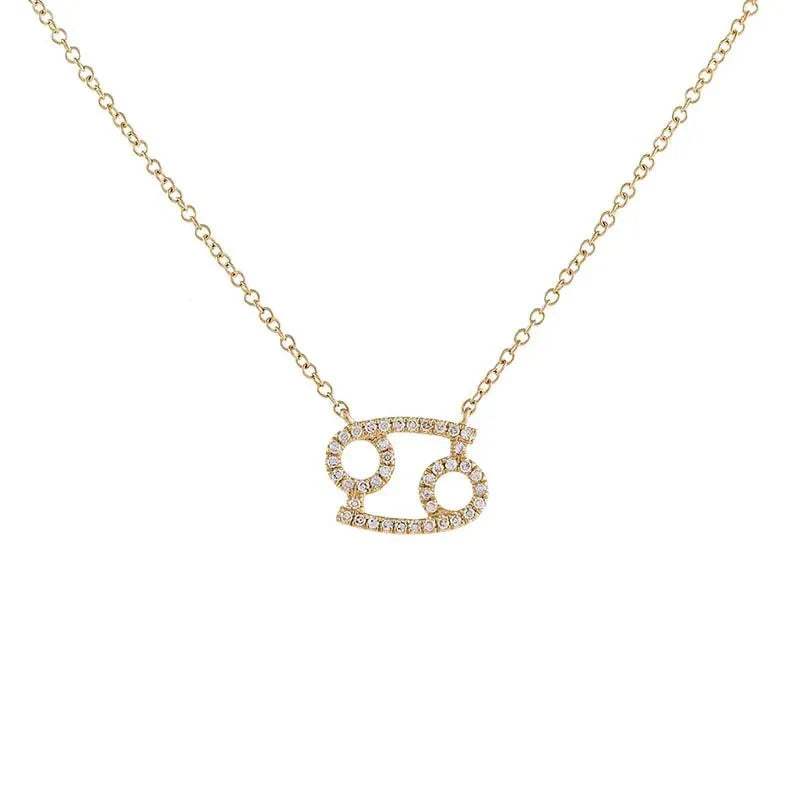 Dainty Zodiac Diamond Necklace Pendant