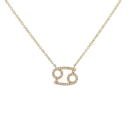 Dainty Zodiac Diamond Necklace Pendant