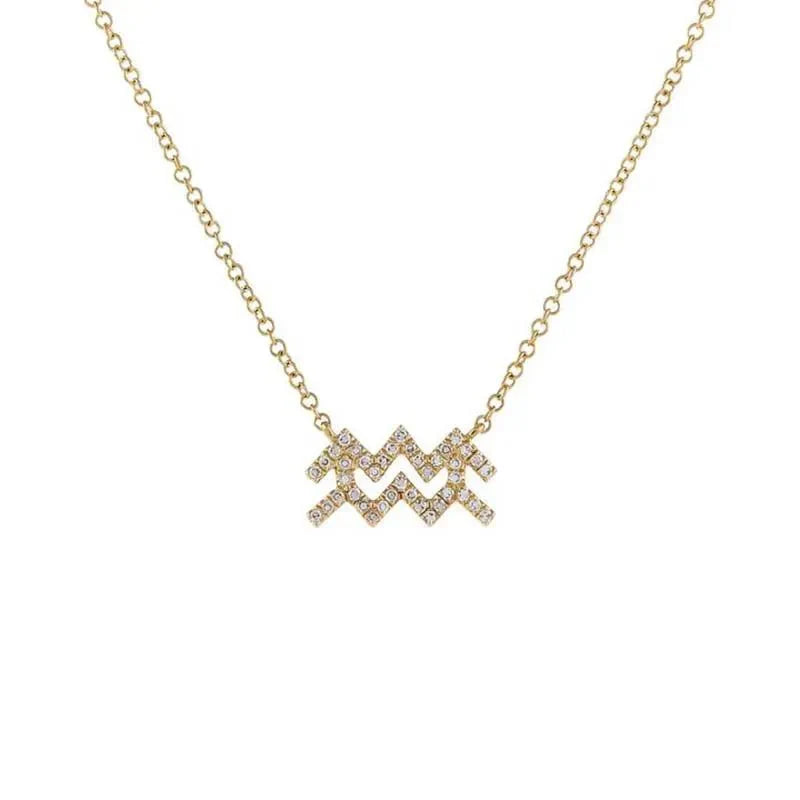 Dainty Zodiac Diamond Necklace Pendant
