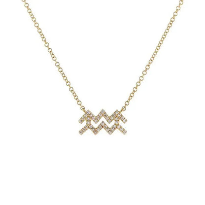 Dainty Zodiac Diamond Necklace Pendant