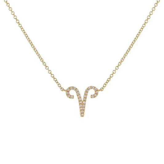 Dainty Zodiac Diamond Necklace Pendant - Luxicro