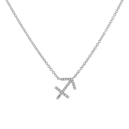 Dainty Zodiac Diamond Necklace Pendant
