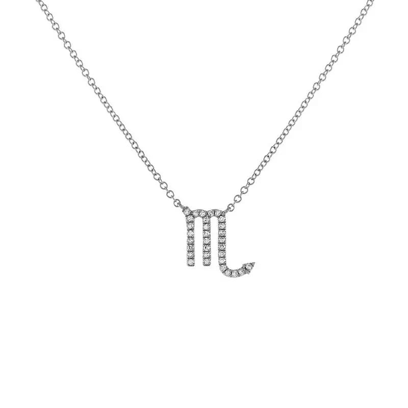 Dainty Zodiac Diamond Necklace Pendant